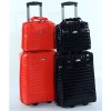 patent leather trolley bag and hand bag