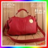 patent satchel red shiny pu handbag