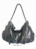 patten similated leather hobo bag twin front zippered pockets