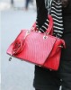 patterned rose charm shoulder bag/handbag for lady