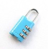 peaceful blue TSA luggage lock