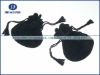 pearl shape black velvet drawstring bag
