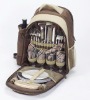 picnic backpack for 4 persons with full dinnerware