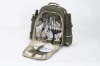 picnic backpack/picnic bag with full dinner set for 2/4 persons