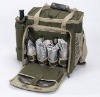 picnic tote/picnic backpack for 4 persons with full set of dinnerware