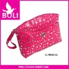 pink PVC cosmetic bag with nylon zipper