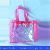 pink PVC handle Bag