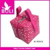 pink PVC makeup cosmetic bag with nylon zipper(BL10009CB)