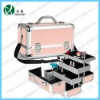 pink alligator skin aluminum makeup train case aluminum cosmetic cases
