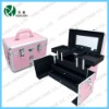 pink aluminum cosmetic case makeup train studio case,beauty case
