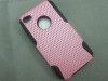 pink and black  mesh combo case  for 4GS,made by pc and silicone