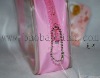 pink and transparent pvc cosmetic bag