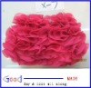 pink chiffon Evening/Wedding Mini Clutch Purse Bag with Rhinestones