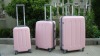 pink color PC LF8045 3 sets luggage with telescopic trolley