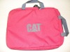 pink fabric laptop bag with handle