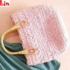 pink fashion straw tote bag