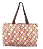 pink flower lady's ripstop tote bag