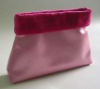 pink ladies satin cosmetic pouch