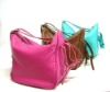 pink leather handbags