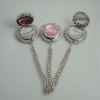 pink mirror foldable bag hanger with 0.5" chains