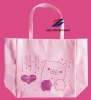 pink non-woven shopping bag