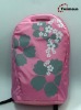 pink nylon fashion laptop backpack sport pc bag