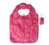 pink polyester foldable gift promotional shopping bag