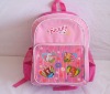 pink polyester girls schoolbag with beauty teens