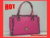 pink pu women's handbag with Snakeskin pattern (WZ-110571)