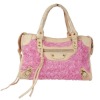 pink rose handbag, fashion lady tote bag, wholesale shoulder bag,ladies handbag purse