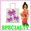 pink sweet bowknot design girls cotton bag