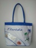 plain canvas long strap tote beach bag