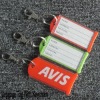 plastic airline luggage tags