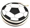 plastic+ artificial leather cd storage bag,football/soccer shaped CD bag