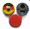 plastic  beer bottle caps with magnet bottle opener
