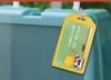 plastic luggage tag