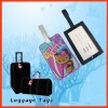 plastic luggage tag with loop strap