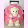 plush backpack trolley(school backpack,plush toy animal bags)