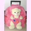 plush backpack trolley(school backpack,plush toy animal bags)