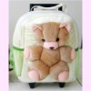 plush backpack trolley(school backpack,plush toy animal bags)