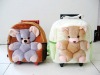 plush backpack trolley(school backpack,plush toy animal bags)