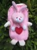 plush pink rabbit zipper cellphone purse,zipper change purse,zipper top purse,promotional change purse