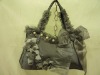 polyester gray shoulder bag