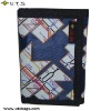 polyester map purse wallets for man blue