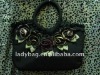 polyester satin flower handbag