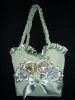polyester satin girl shoulder handbag