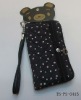 popular black&white dots printed girls style purse