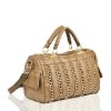 popular ladies' pu handbag with gold chain decoration