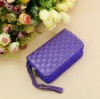 popular style PU women' s wallet with 3 zippers