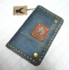 popular style men's rivet leather wallet